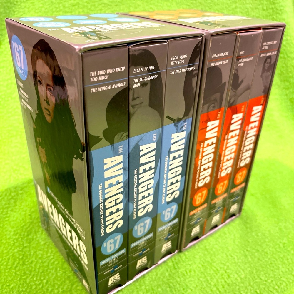 The Avengers ‘67 Box Sets 1&2 Six VHS Tapes EXC